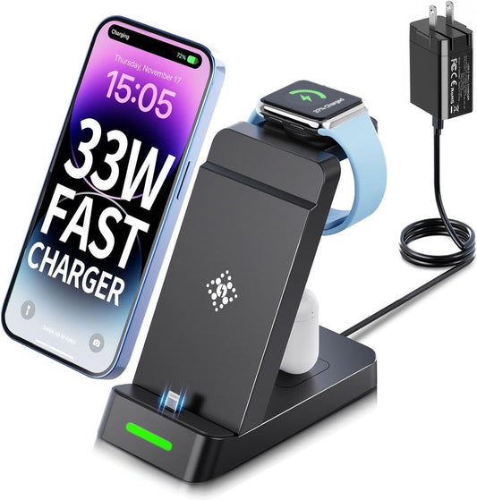 3 in 1 Charging Station for iPhone - 33W Fast Charging Station